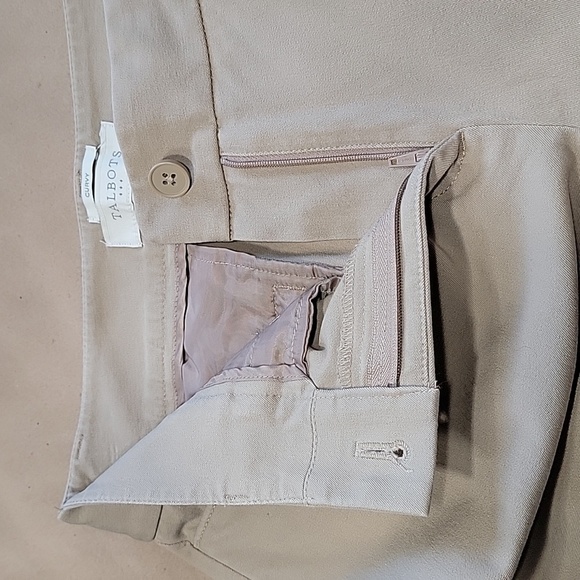 Talbots Size 4 Curvy Tan / Khaki Pants, Straight Leg, Excellent Used Condition - Picture 12 of 13
